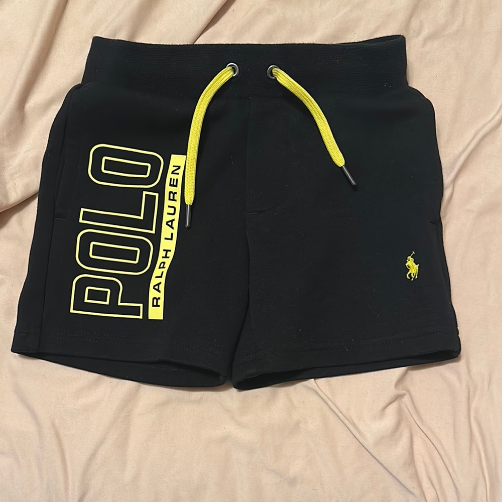 Ralph Lauren Black Shorts with Yellow Accents